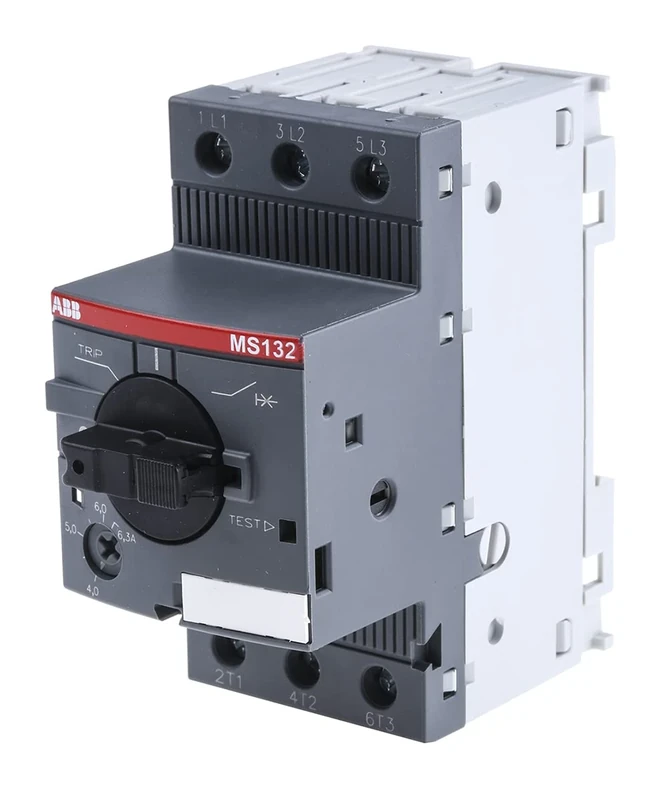 ABB MS132-6.3 Manual Motor Starter, 45mm width, 3 Pole, 690 V, 50-60Hz (ABB1SAM350000R1009)