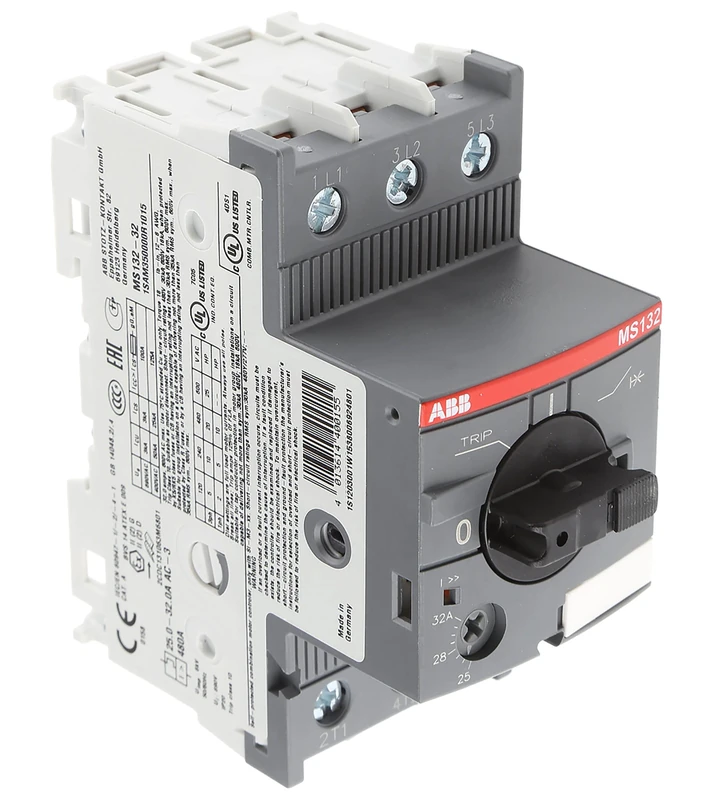 ABB MS132-32 Manual Motor Starter, 45mm width, 3 Pole, 690 V, 50-60Hz (ABB1SAM350000R1015)