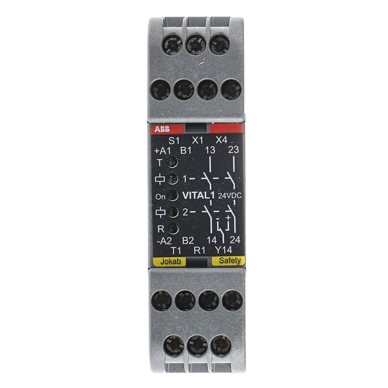 ABB Vital 1 Safety Module with Single Channel Input for Dynamic Sensors, 2NO (ABB2TLA020052R1000)