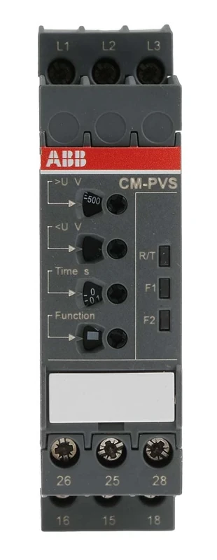 ABB CM-PVS.41S 3 Phase Monitoring Relay 2c/o, 0,0.1-30s, L1-L2-L3=3x300-500V AC (ABB1SVR730794R3300)
