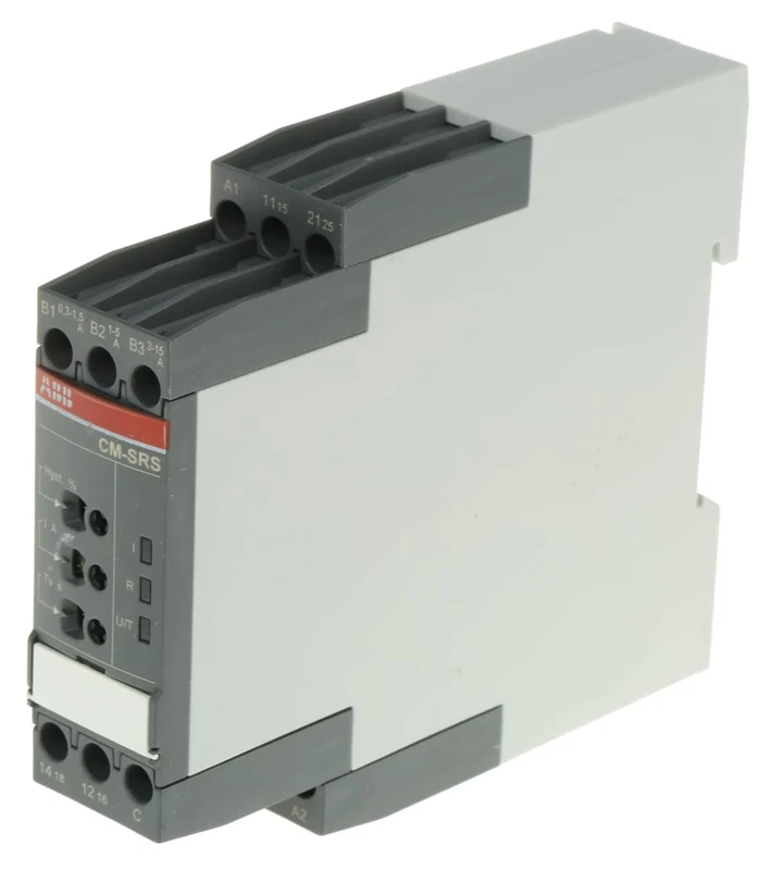 ABB CM-SRS.22S Single Phase Current Monitoring Relay 2c/o, B-C=0.3-15A RMS, 24-240V AC/DC (ABB1SVR730840R0500)