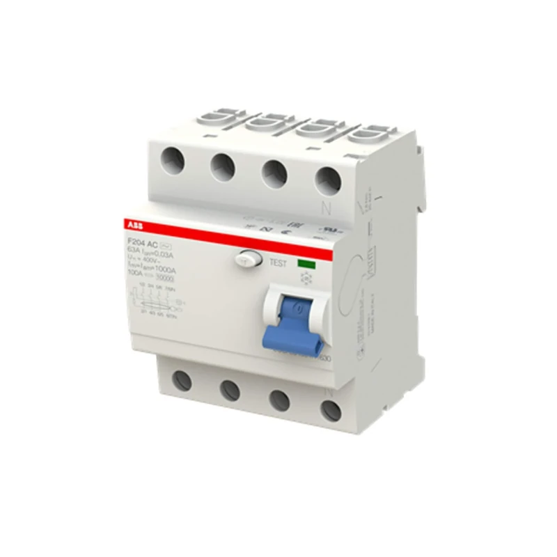 ABB F204AC-63/0.03 4 Pole Residual Current devices RCD, 63 Amp Current, 30mA (2CSF204001R1630)