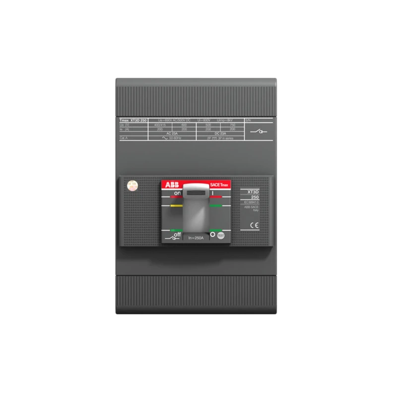 ABB XT3D 250 3p F F Switch Disconnector, Fixed 3 Pole, Front Terminals (ABB1SDA068210R1)
