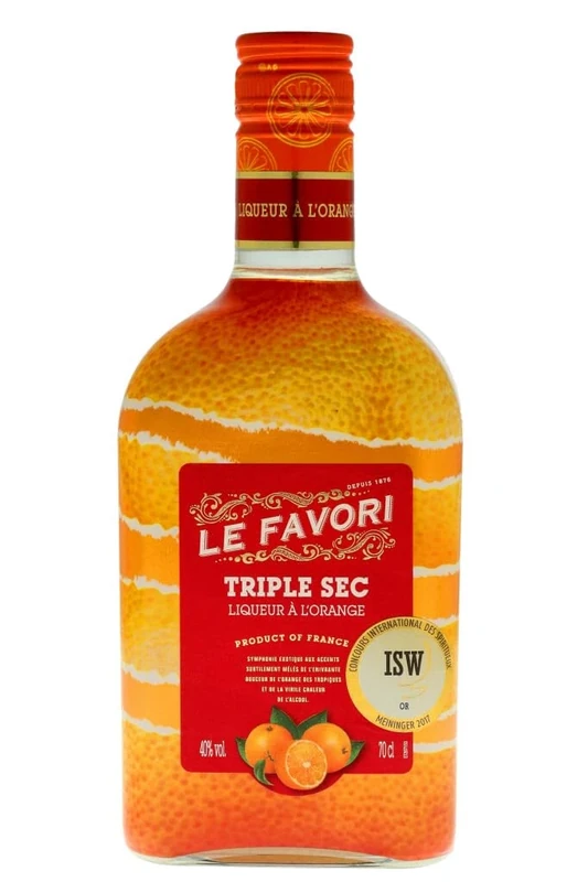 Le Favori - Triple Sec Orange liquor 40% Vol since 1876 - Product of France (1 x 0.70 l)