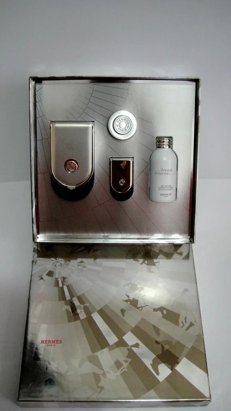 Hermes Voyage D'hermes Parfum, Shower Gel, Moisturizing Balm, 100 ml/30 ml/10ml