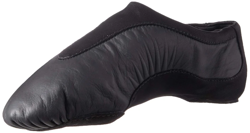 Bloch Dance Women's Pulse Leather and Neoprene Split Sole Jazz Shoe, Black, 4 UK