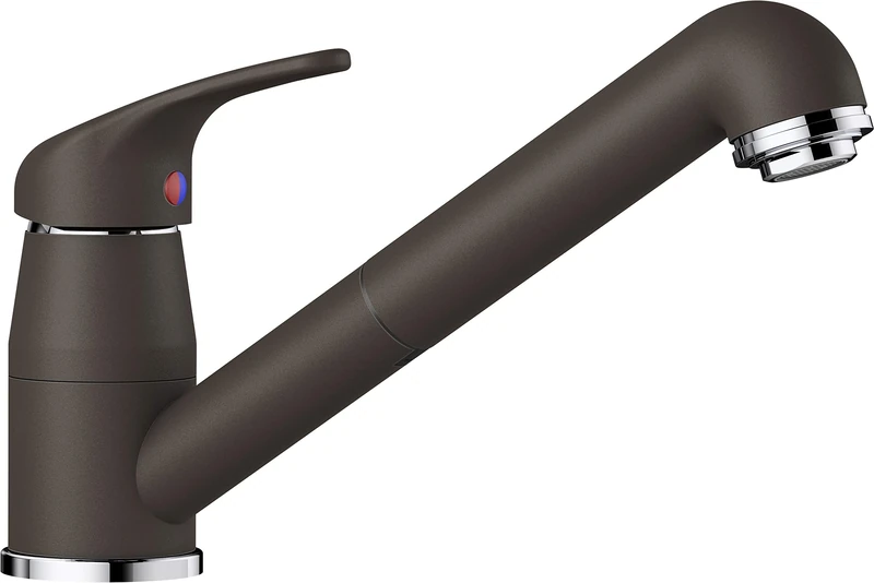 BLANCO DARAS-S – High-Pressure Kitchen Tap – Compact Entry-Level Model in Classic Design with Pull-out Spray – Coffee – 517740