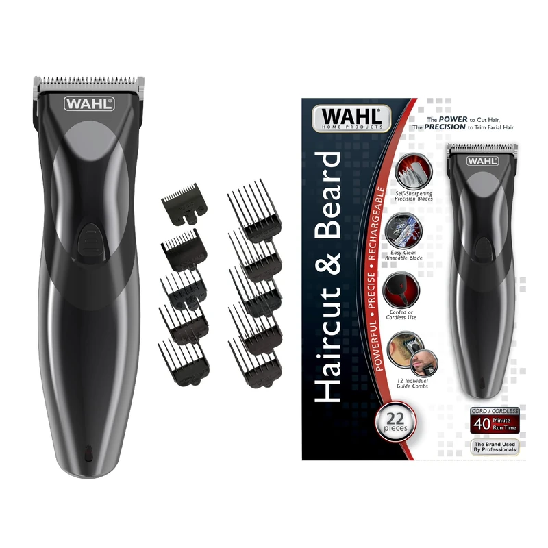 WAHL,Black - Hair Clipper Haircut and Beard, 21 pieces (9639-816) - Image 1