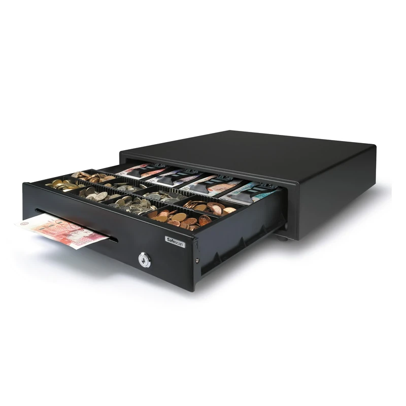 Safescan LD-4141 Light-Duty Cash Drawer that Safely Stores Your Cash, Till Drawer with 4 Note and 8 Coin Slots - Cash Till with RJ-12 Connection - Reliable Cash Register Drawer of 41 X 41.5 X 11.5 cm
