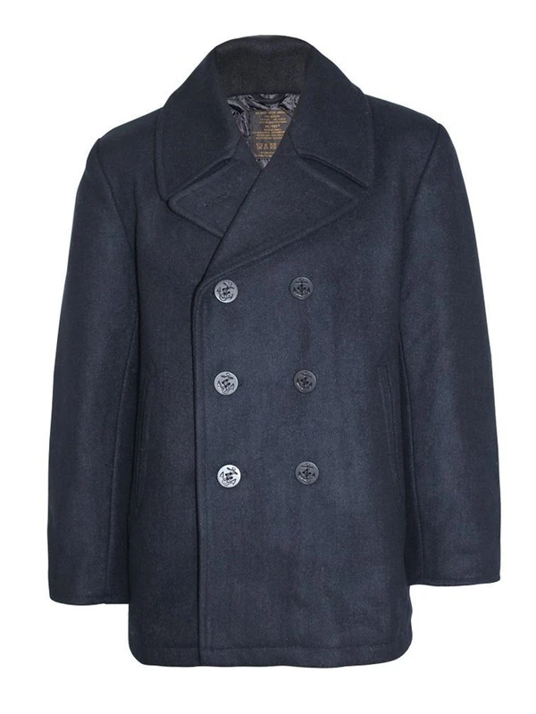 Mil-Tec Men's Marine Pea Jacket, Colour: Dark Blue, Size: XS