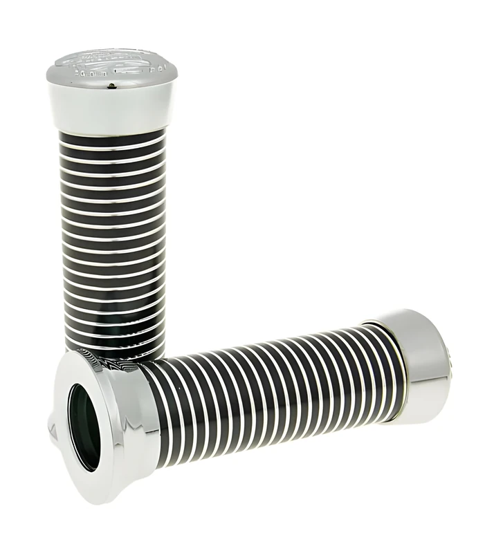 Unknown Eagle Spirit Chrome-look Handlebar Grips, Aluminium, Black