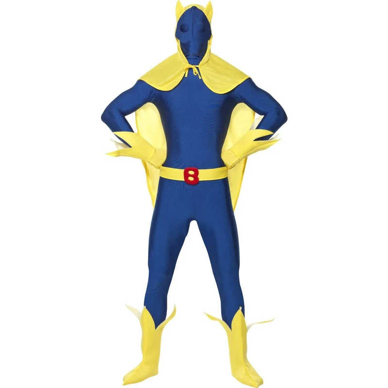 Smiffy's Bananaman Second Skin with Cape Gloves Boot (Medium) - Image 1