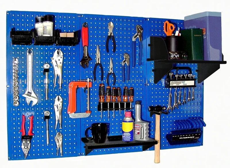 Wall Control Pegboard Standard Tool Storage Kit, Blue/Black