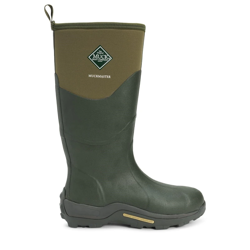 Muck Boots Unisex Muckmaster Hi Pull On Waterproof Wellington Boot, Green, 13