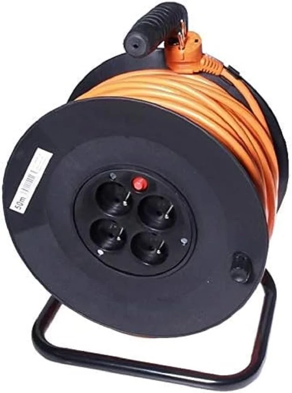 PremiumCord PPB-01-50 power extension - power extensions (Orange, Black)