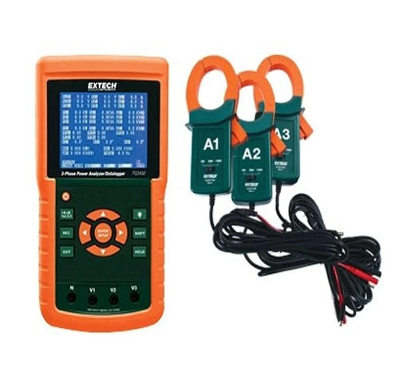 Extech PQ3450-12 1200A 3-Phase Power Analyser and Data Logger Kit