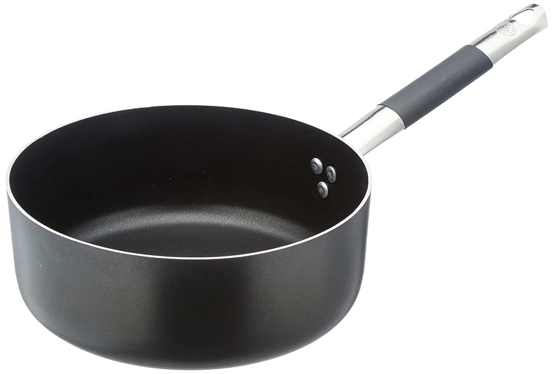 Pentole Agnelli Aluminium Black 3 Mm. Crystal Casserole Pan With Tubular Handle In Cool Steel, Diameter 24 Cm.