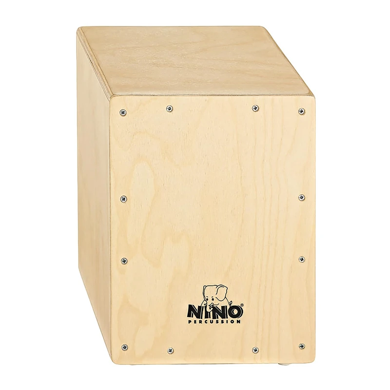 Nino Percussion Cajon Kids Instrument - Drum Box for Children from 4 Years - Musical Instrument - Playing Surface Baltic Birch, Natural (NINO950)