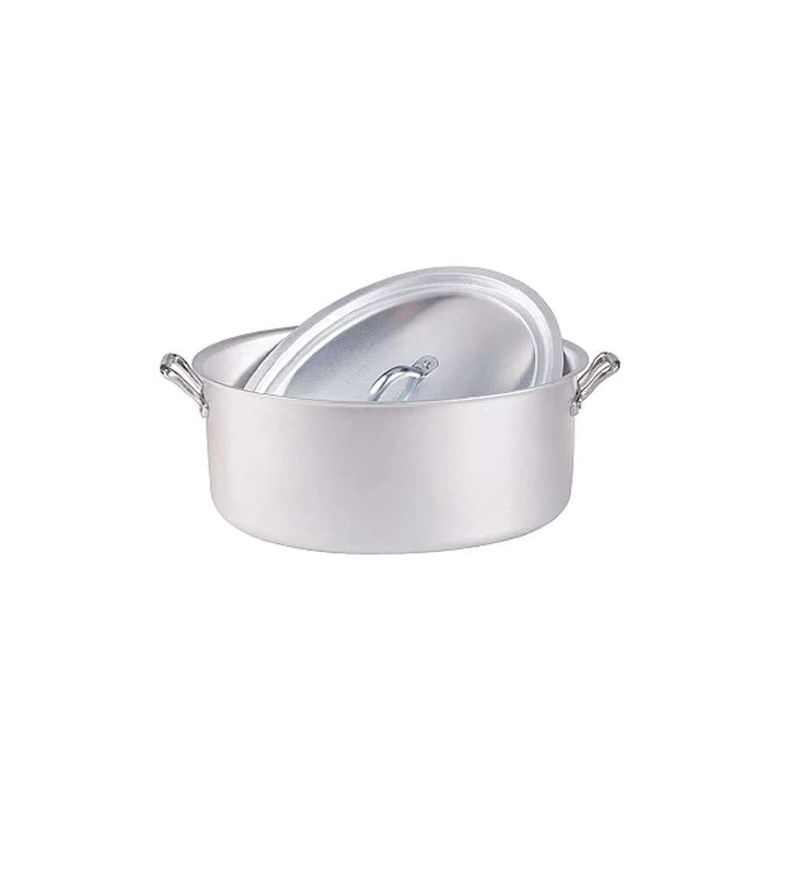 Pentole Agnelli Family Cooking Aluminium Oval Saucepot With 2 Handles, Diameter 34 Cm.