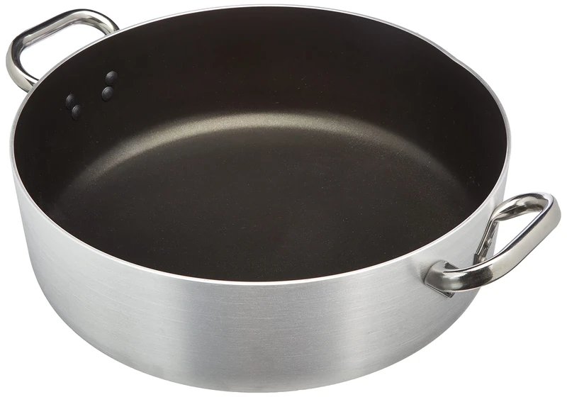 Pentole Agnelli Low Non-Stick Casserole Platinum 2 Handles cm36 Cooking Pot