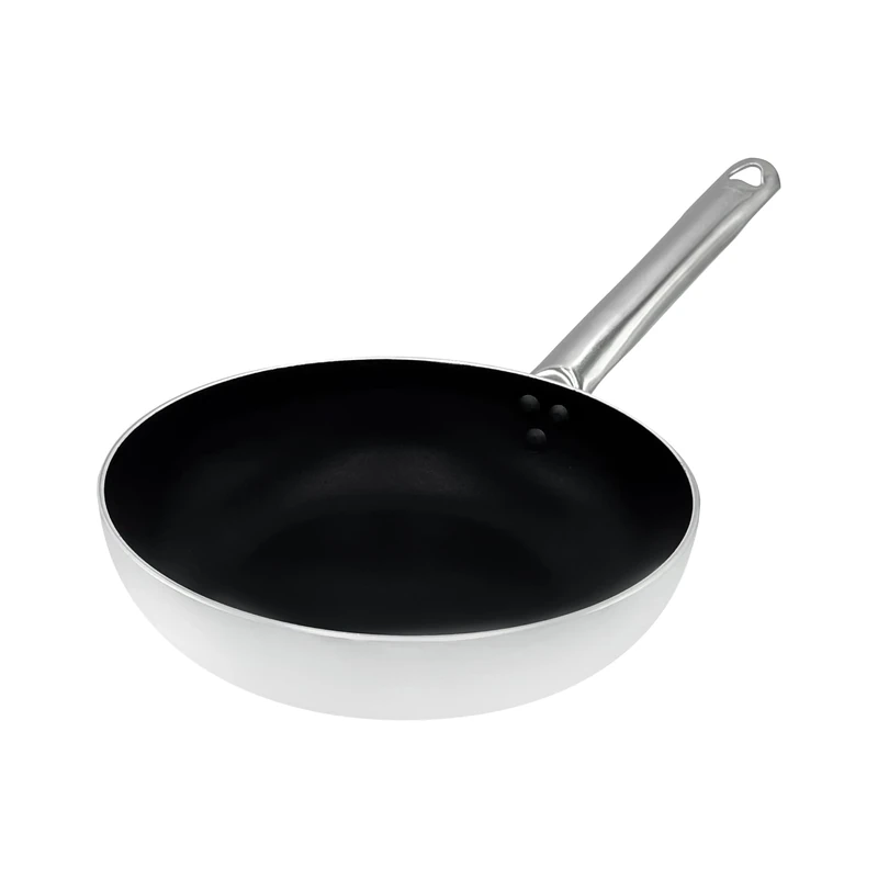 Pentole Agnelli ALSA111BS32 Platinum Countersunk High Pan for Jumping, with Stainless Steel Tubular Handle, 32 cm, Silver