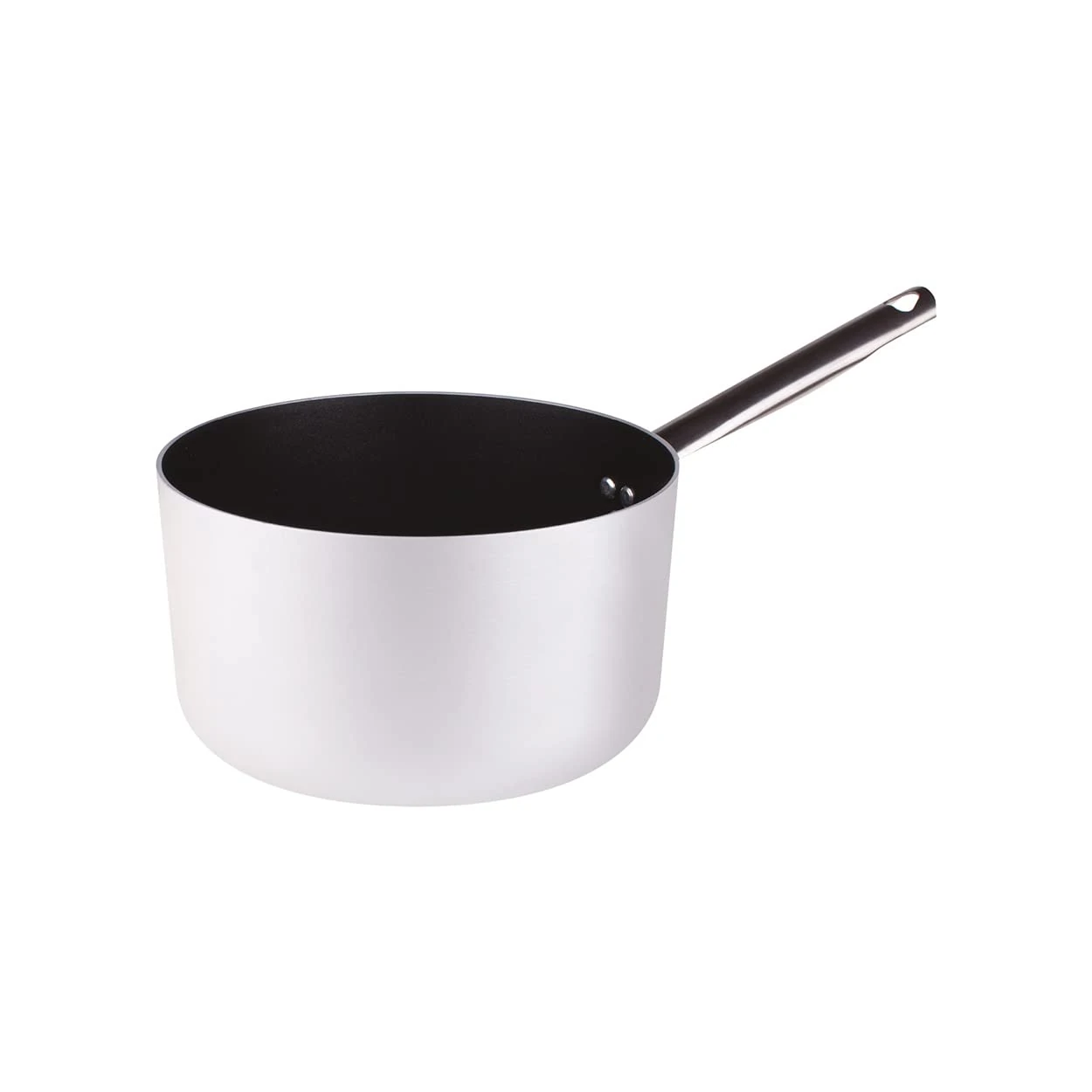 Pentole Agnelli Professional Aluminium Anti - Adherent 3 Mm. Deep Saucepan With Tubular Steel Handle, Diameter 20 Cm.