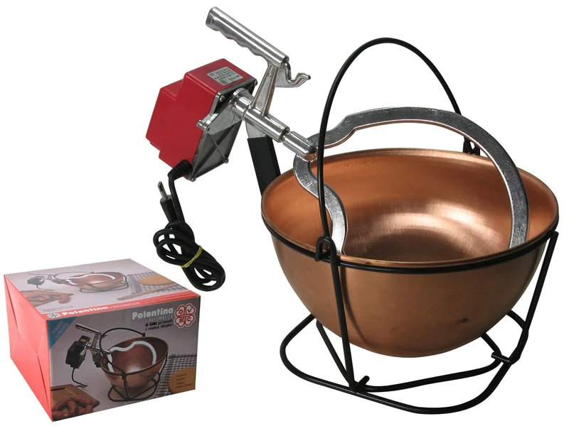 Home Ovbc Copper Polenta Cauldron with Electric Motor 12 LGiant size.