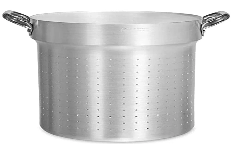 Pentole Agnelli Professional Aluminium 3 Mm. Cylindrical Colander With 2 Handles, Diameter 28 Cm.