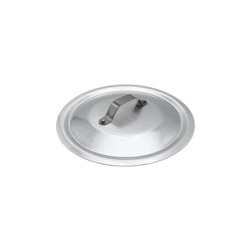Pentole Agnelli Professional Aluminium 3 Mm. Round Heavy Lid With Small Loop Handle, Diameter 45 Cm.