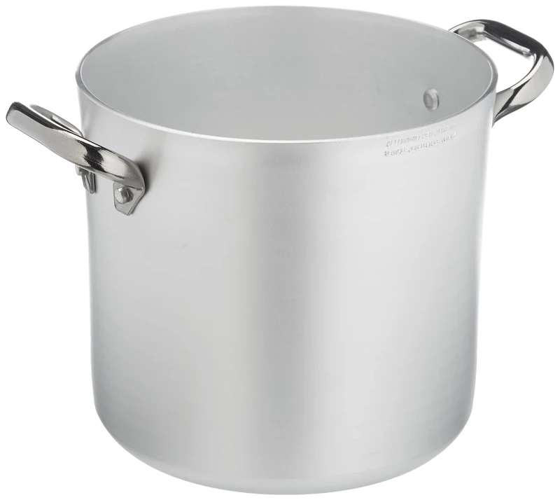Pentole Agnelli ALMA10320 High Pot with Two Handles Stainless Steel, Professional Aluminum 3 Millimeters, 6 l