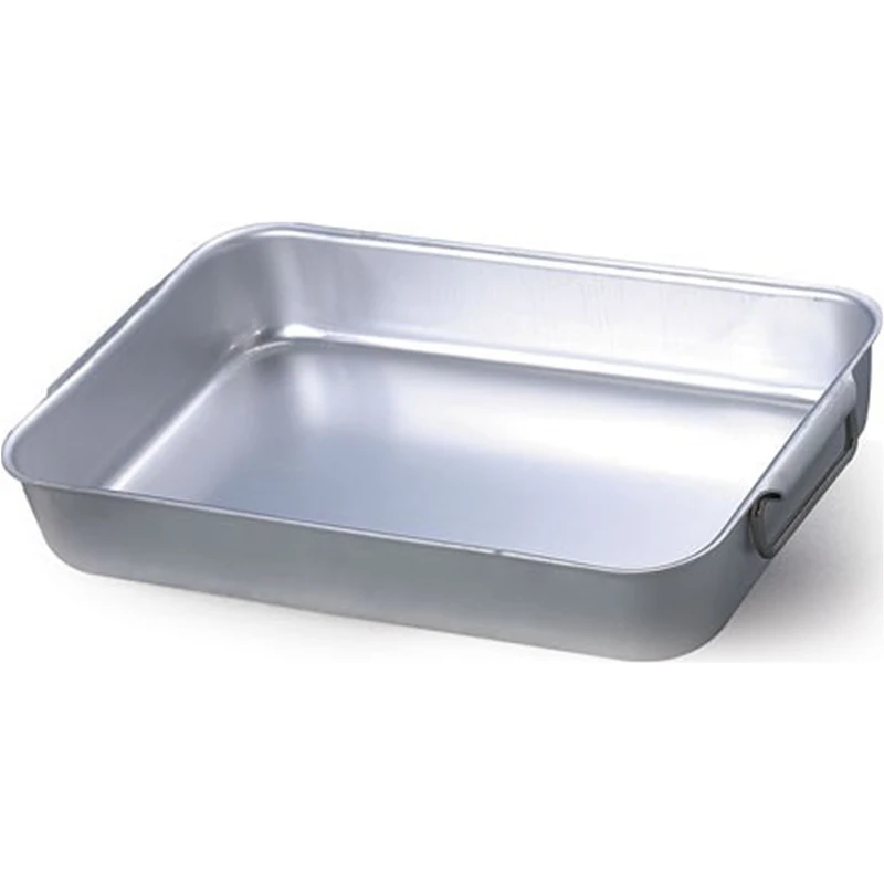 Pentole Agnelli Professional Aluminium 3 Mm. Rectangular Roasting Plate, Length 54 Cm.