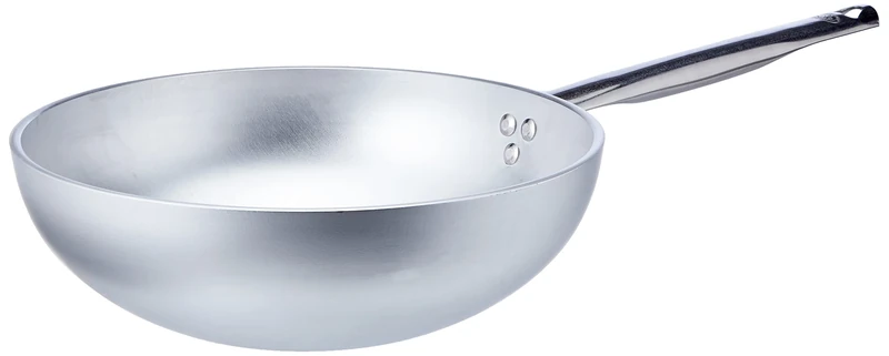 Pentole Agnelli Aluminium Professional 5 Mm. Radiant Wok With Handle, Diameter 28 Cm.
