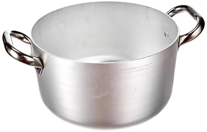 Pentole Agnelli Professional Aluminium 3 Mm. Saucepot With 2 Stainless Steel Handles, 5.6 Litre