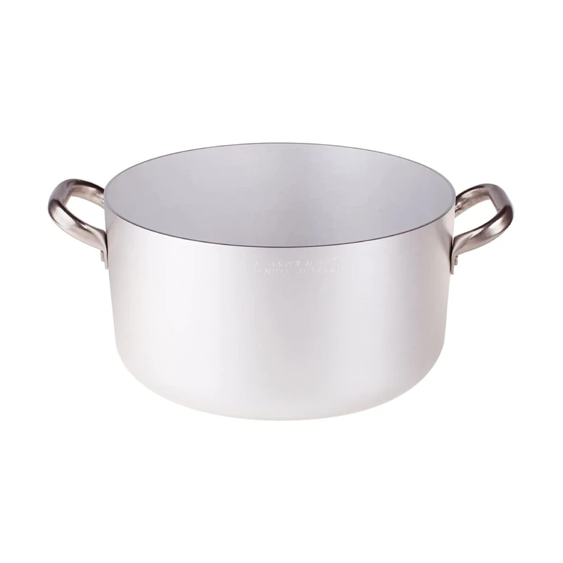 Pentole Agnelli Professional Aluminium 3 Mm. Saucepot With 2 Stainless Steel Handles, 8 Litre