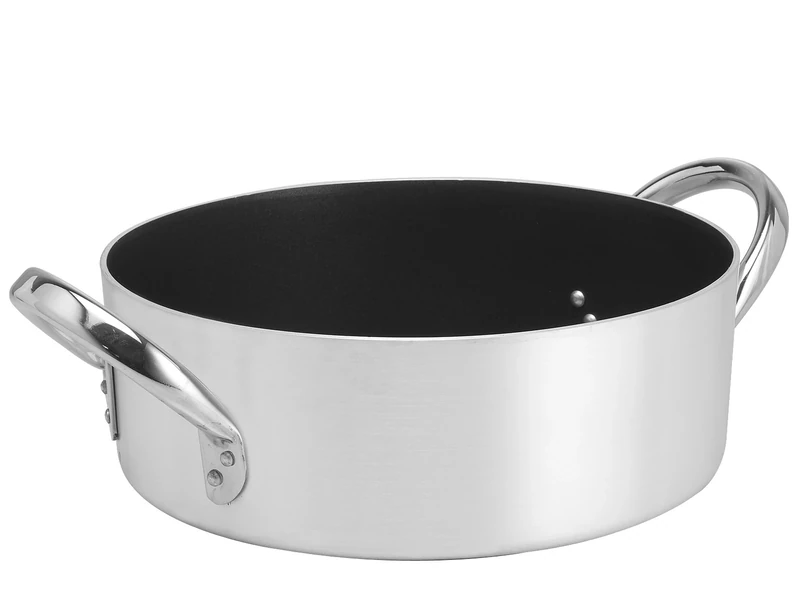 Pentole Agnelli Professional Aluminium Anti - Adherent 3 Mm. Casserole Pot 3 Mm. Thick With 2 Handles, Diameter - 40 Cm.