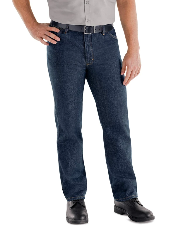 Red Kap Men's Classic Rigid Jean, Rigid Denim, 32W x 30L