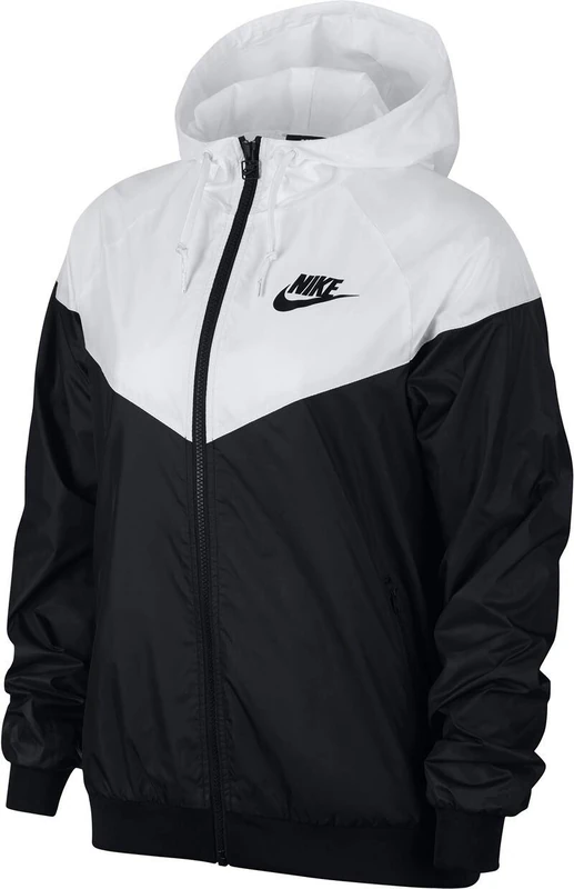 Nike Women W NSW WR W NSW WR Jacket, Black (Black/White-010), Large