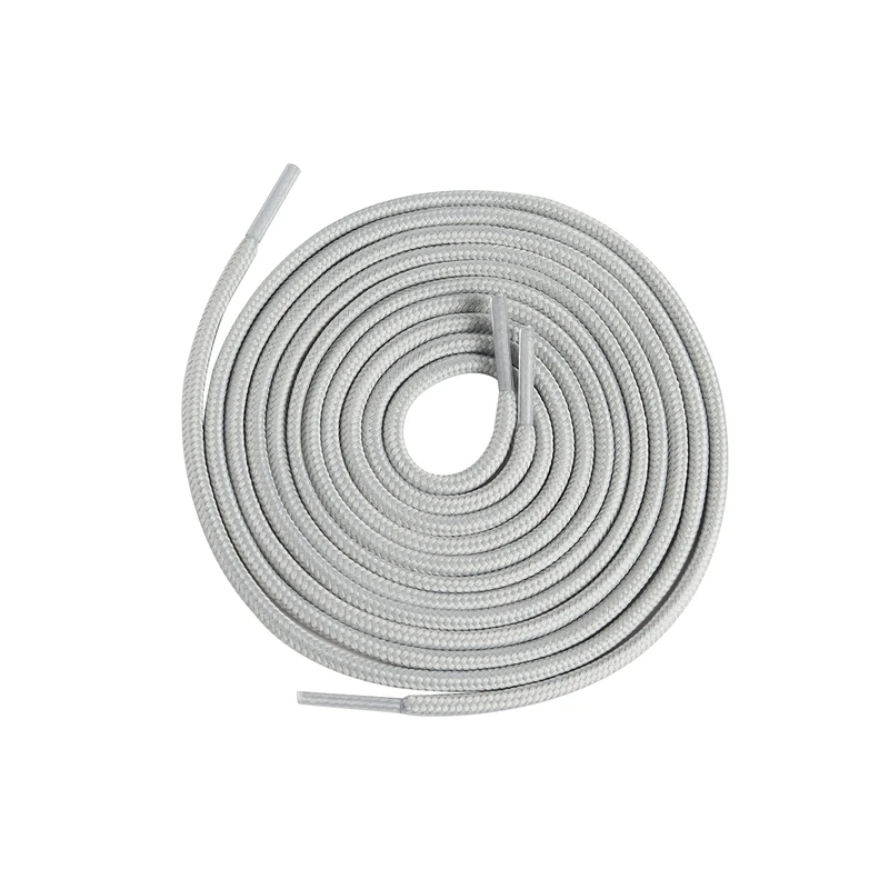 Underground Kulture Round Grey Replacement Shoelaces 120cm x 4mm for Trainers & Sneakers – 1 Pair – Strong Polyester Strings – Universal Coloured Fit for Skate Shoes, Sports, Running & Football Boots
