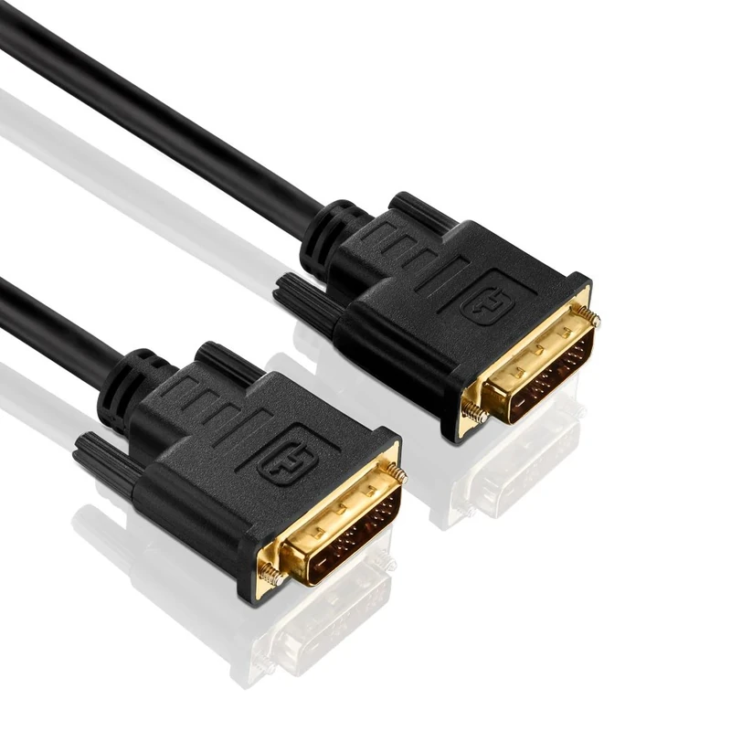 PureLink PureInstall Series DVI Cable Single Link with 24-Carat Gold Plated Precision Contact Pins 1600 x 1200 / 1920 x 1200. 18+1-Pin DVI-D male to 18+1-Pin DVI-D male. High-purity OFC copper conductor. Triple shielded 100 % tested for use in professional AV environments.