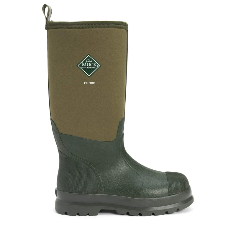Muck Boots Unisex Chore Classic Hi Pull On Waterproof Wellington Boot, Moss, 6