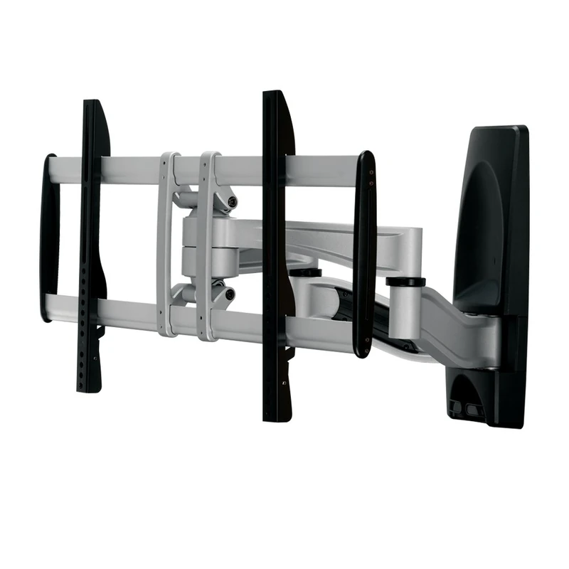Puremounts PM-Platinum-65 - flat panel wall mounts (100 x 100,600 x 400 mm, Black, Silver, -15 - 15°)