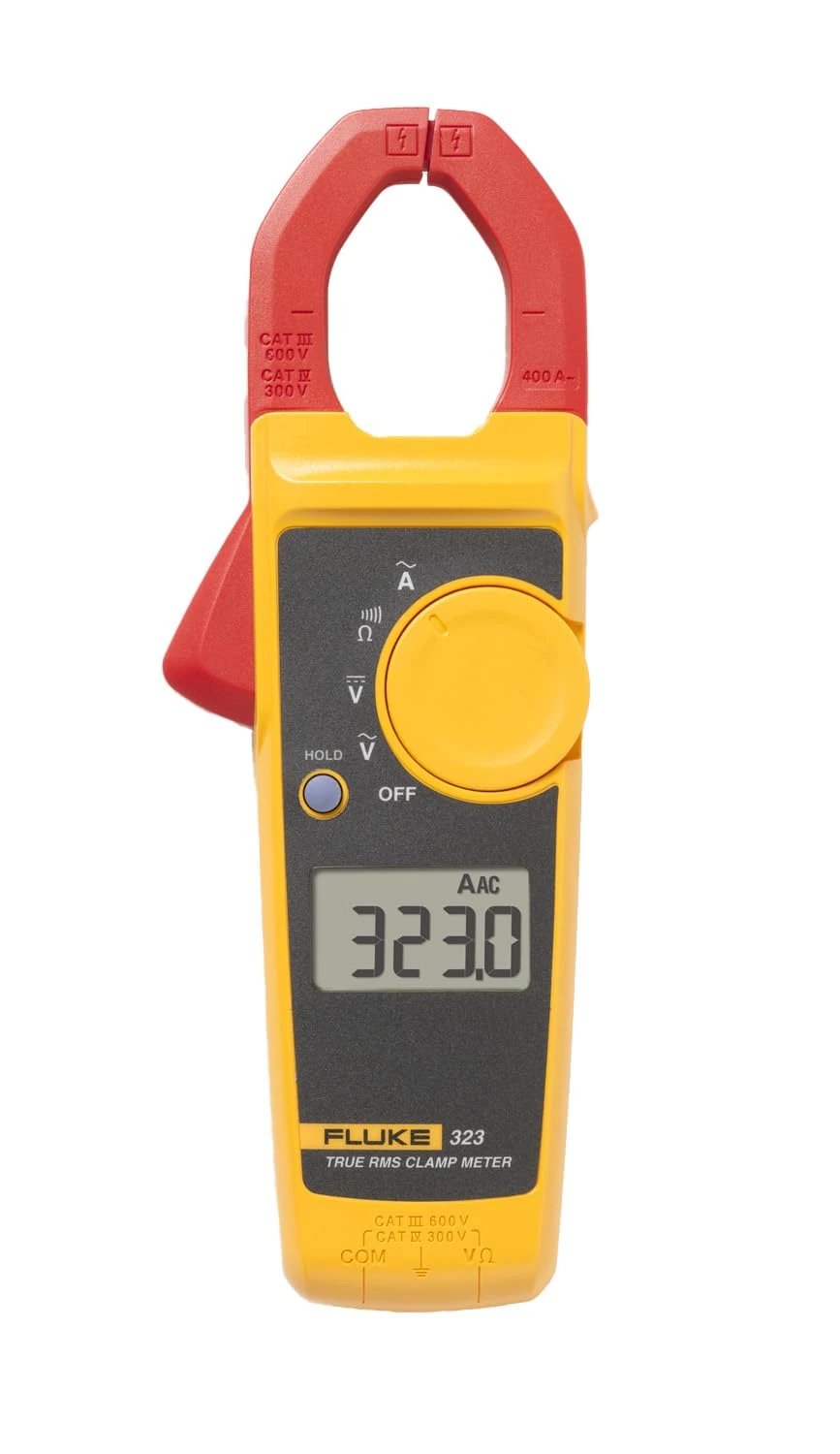 FLUKE FL323 Clamp Meter, Brown, black, red, 8"x3"x2"