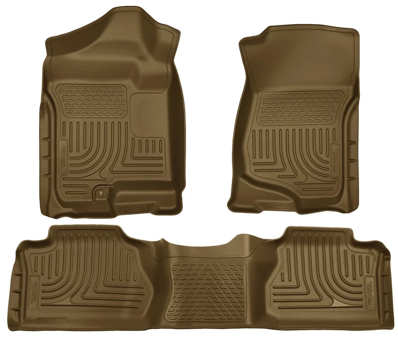 Husky Liners - 98263 Fits 2007-14 Cadillac Escalade ESV, 2007-14 Chevrolet Suburban 1500, 2007-14 GMC Yukon XL 1500 Car Floor Mats Weatherbeater Front 2nd Seat Tan