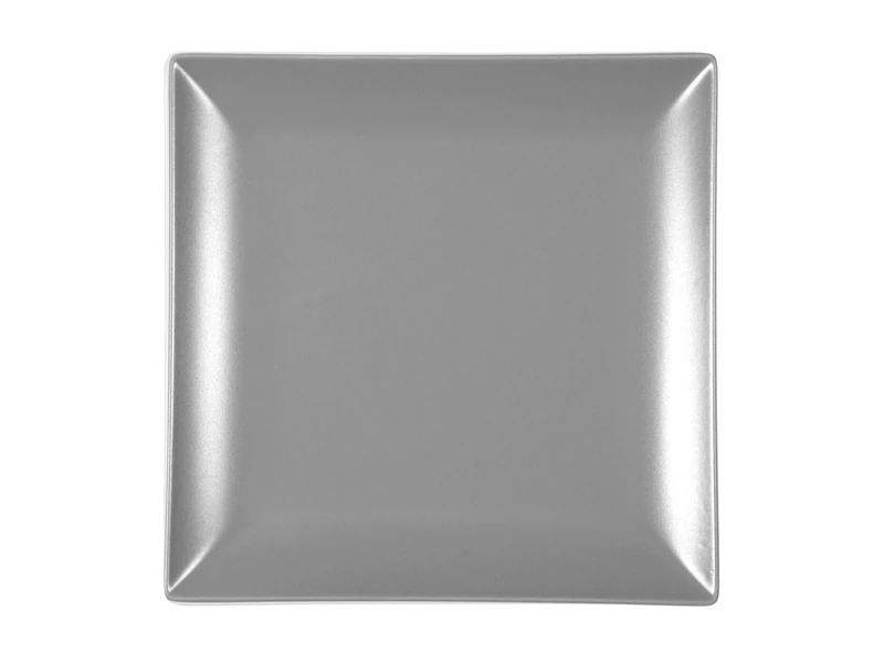 H&H Set of 6 dinner plates Boston Osaka Stoneware Grey 24 x 24 cm