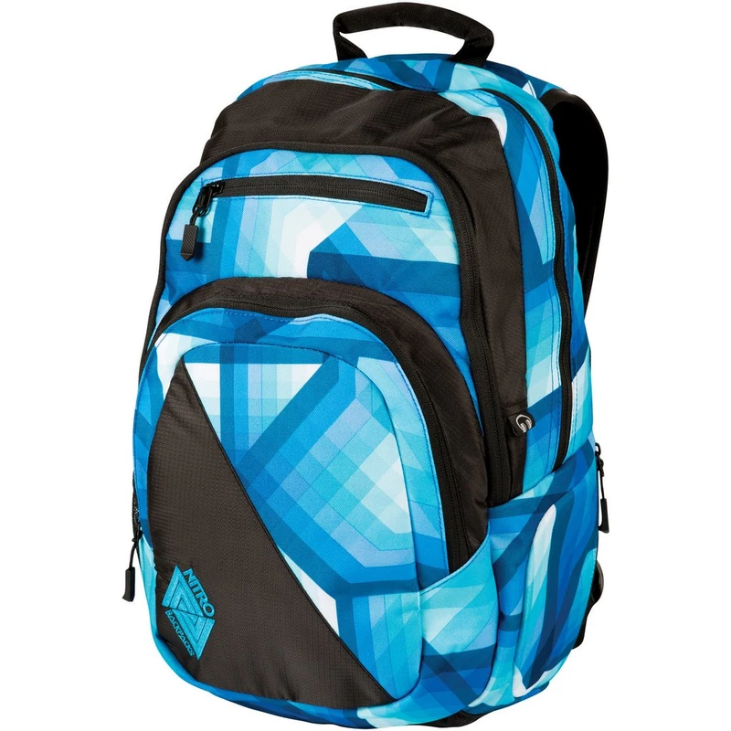 Nitro Stash Rucksack, Schulrucksack, Schoolbag, Daypack, Geo Ocean, 49 x 32 x 22 cm, 29 L,