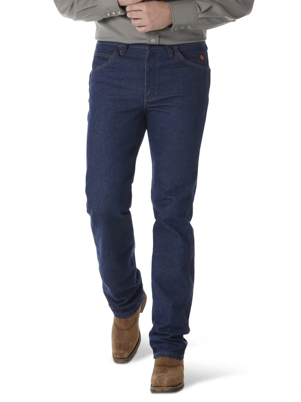 Wrangler Men's Slim Fit Flame Resistant Jean, Prewash, 32x34