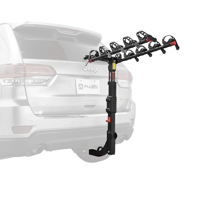 Allen Sports USA Premier 5 Hitch Mounted Bike Carrier - Black, 2-Inch