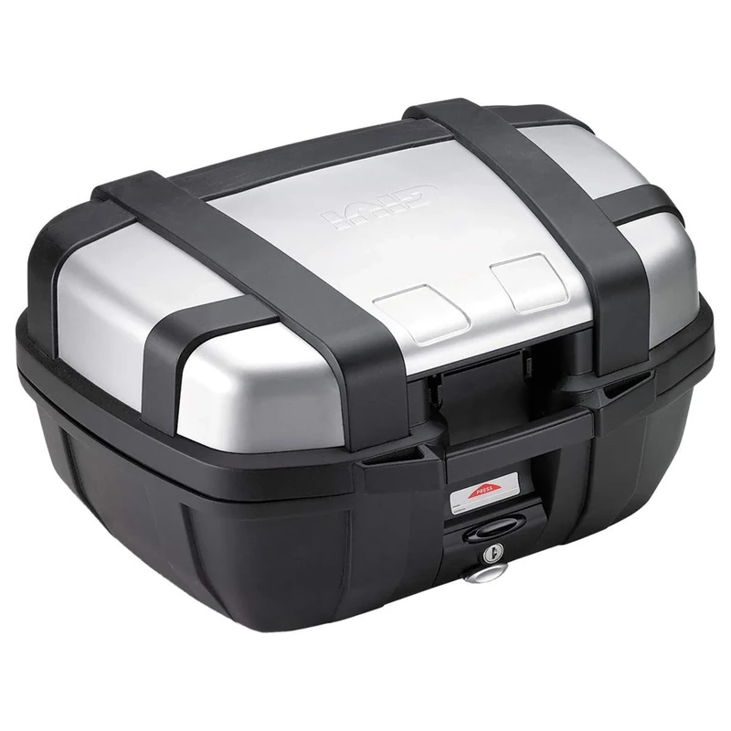 Givi TRK52N Trekker 52-Monokey Top Case with Aluminium Cover, Silver