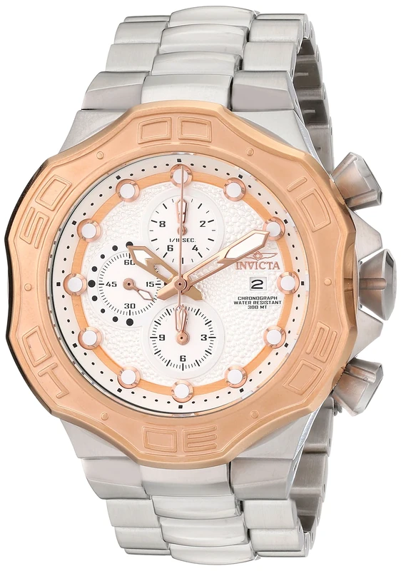 Invicta Pro Diver Men's Quartz Watch with Silver Dial Chronograph display on Silver Stainless Steel Bracelet 12430