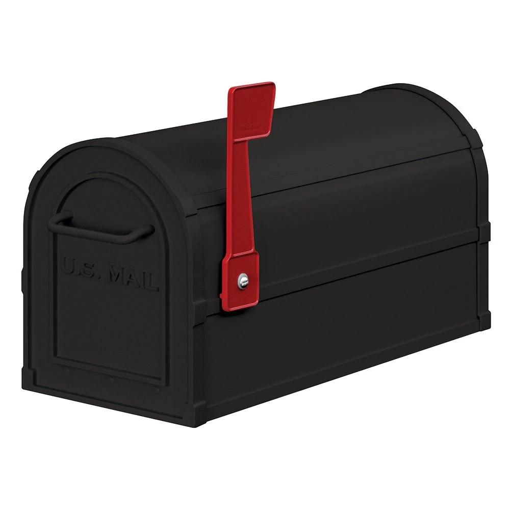 Salsbury Industries 4850BLK Heavy Duty Rural Mailbox, Black